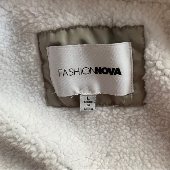 Sherpa Lined Cozy & Cute Jacket Fashion Nova LG - Picture 6 of 8
